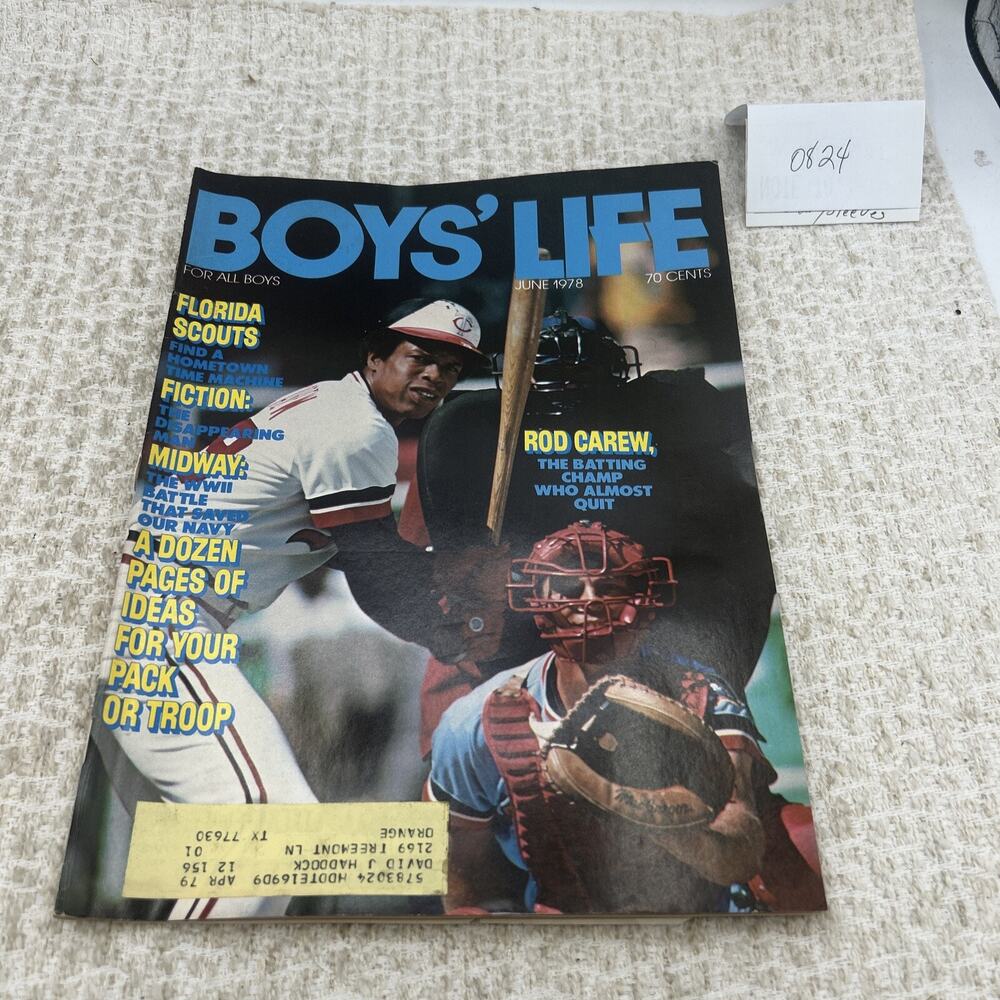 Boys' Life Magazine June 1978 Rod Carew, The Batting Champ Who Almost Quit